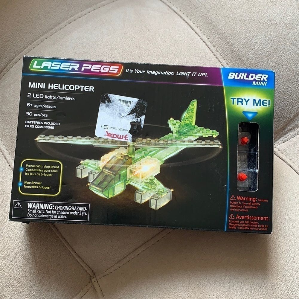 NWT! Mini Helicopter Laser Pegs (building kit)